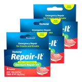 Dentemp Repair Kit RepairIt Advanced Formula Denture Repair Kit (Pack of 3) Denture Repair Kit Repairs Broken Dentures De