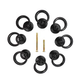 binifiMux 8-Pack Vintage Black Dresser Drawer Dreseer Funniture Drop Ring Knobs Pulls Single Hole