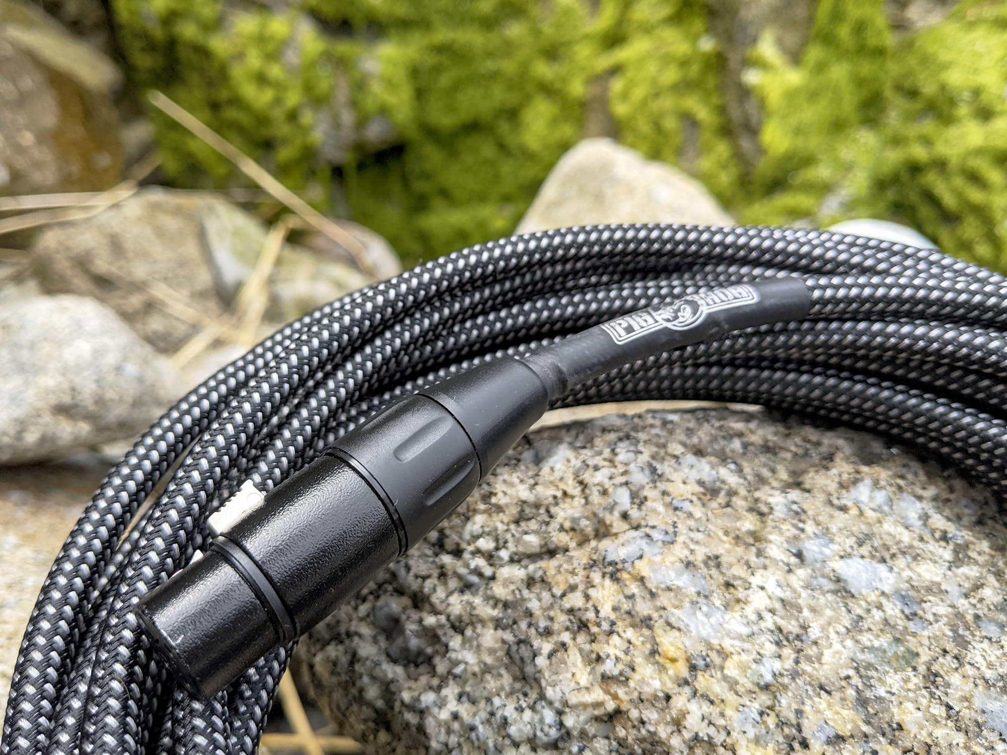 Pig Hog Phm20Bkw Black/White Woven High Performance Xlr Microphone Cable, 20 Feet