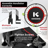 KENSONE 40 Foldable Mini Trampoline, Indoor Trampoline for Kids, Adults Indoor/Garden Workout, Fitness Rebounder with Adjustab