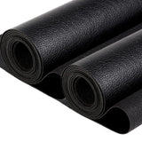 Butarfe Upholstery Vinyl 2 Yards 54 x 72 Faux Leather Fabric 1.0mm Thick Black Leather Soft PU Faux Synthetic Leather Fabric by 