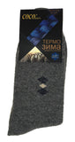 Glus Men Women(Unisex) Winter Warm Angora Wool Thermo Socks Boot Thick Heated Thermal Socks For Extreme Temperature (Carbon Grey