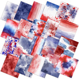 Hahafelt 80 Pcs 10''x10'' Patriotic Quilting Fabric Square Red Blue White Fabric Bundle 4th of July Quilted Material USA Flag St