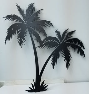 Bookishbunny Handmade Palm Tree 16 Wrought Iron Wall Art Home Decor Tropical Beach Decoration Plaque Metal Art, 2mm thick (16
