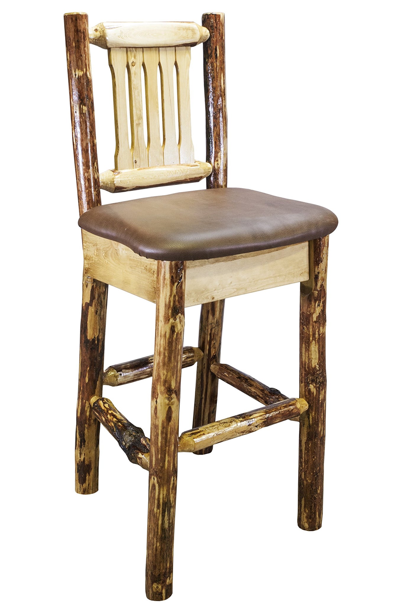 Montana Woodworks Glacier Country Collection Barstool With Back