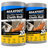MAXFOOT Microfiber Cleaning Cloth Roll, 40Pcs, 2 roll 4000 Times Washable 10X Cheaper Than Paper Kitchen Towel Roll Ultra Ab