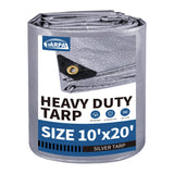 TARPAL 10x20 tarp,Heavy Duty Tarp 14mil Silver Reflective Tarps Waterproof with Grommets and Reinforced Edges UV Protection,Tear