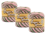 Bulk Buy: Lily Sugar n Cream Super Size 100% Cotton Yarn (3Packs) ~ Ombres, Scents, Stripes, Twists (Pink Camo SS #19920)3