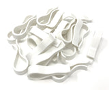 NiftyPlaza Strut Clip - Grid Towels Scarf Hanger Pant Plastic Jet Clips Garment Shirt Coat Sweater Trousers Secured Gripper Dress Pack (100 White)