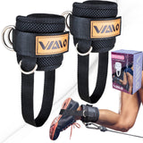 VAIIO Ankle Straps for Cable Machines,Adjustable Comfort fit Neoprene, Reinforce Double D-Ring - Premium Ankle Cuffs to Improve 