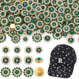 150 Pcs 10/12/14 MM Sew on Rhinestones for Bedazzling,Emerald Crystal Glass Flatback Rhinestones for Crafting,Flower Big Gems La