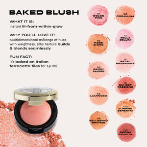 Milani Baked Blush - corallina (012 Ounce) cruelty-Free Powder Blush - Shape, contour & Highlight Face for a Shimmery or Matte F