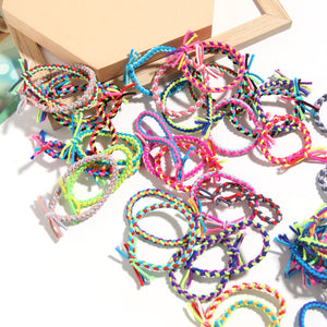 Braided Elastic Hair Ties Hair Ropes Rubber Bands Ponytail Holder Thick Thin Hair Scrunchies Accessories for Women Girls (Random