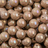 CYEENUT 20mm Acrylic Khaki Beads 60pcs Chunk Bubblegum Bead Beadable Pen Ball Beads for Pen Bag Jewelry Making Necklace Bracelet