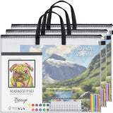 YOPCDJ 30x25 inches Extra-Large Art Portfolio Bag, Portfolio Folder for Artwork with Handle, Zippered Storage Folder for Poster,