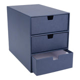 Bigso Ingrid 3Drawer Fiberboard Desk Organizer Drawers | Durable Desk Storage Organizer with Drawers for Office Supplies and Ac