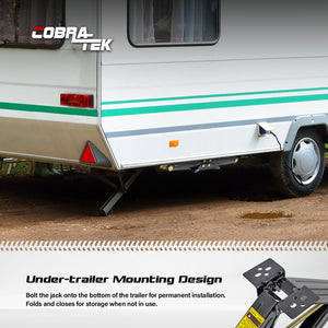 Cobra-Tek Universal RV Camper Travel Trailer Stabilizer Leveling Scissor Jack, Bolt-on or Weld-on, 2500 lbs Load Capacity, 24