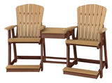 American Furniture Classics Counter Height Settee Table Combo, Cedar And Tudor Brown
