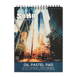 SoHo Urban Artist Fine Textured Professional Pastel Paper Pad - 140 lb. - 9x12 Acid-Free Fine Textured Canvas Paper with Glassin