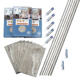 Palisade 25.6 in. x 14.8 in. Interlocking Vinyl Tile Shower and Tub Surround Kit in Venetian Marble