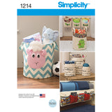 Simplicity 1214 Tote Organizers for Children Sewing Patterns, One Size Only