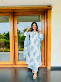 Gosriki Women'S Rayon Blend Anarkali Printed Kurta With Pant & Dupatta (Rayka White-Gs_M_White_Medium),White,,B0DCK9ZCF7