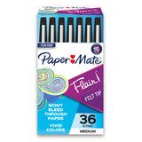 Paper Mate Flair Felt Tip Pens, Medium Point (0.7mm), Black, 36 Count