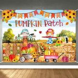 LDWLYW 7x5ft Fall Pumpkin Patch Backdrop Banner Fall Thanksgiving Party Decorations Large Autumn Harvest Farm Pumpkin Photograph
