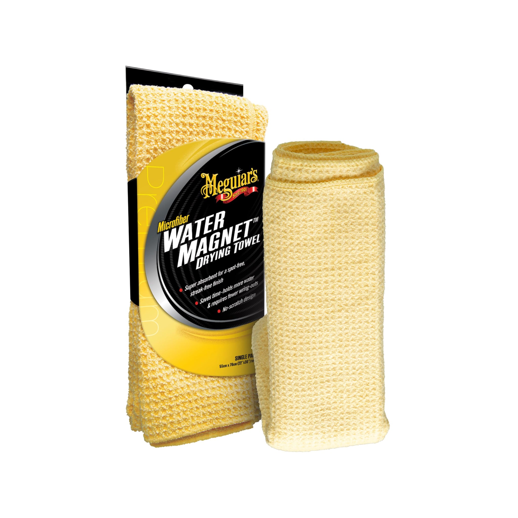 Meguiar'S Water Magnet Microfiber Drying Towel - Premium Car Drying Towel That'S Super Plush, Water Absorbent & Scratch-Free - 1
