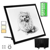 WELZK 5000mAh Rechargeable Diamond Art Light Board, 16.6 12.6inchs Tracing Light Box, Side Buttons Light Table for Drawing,Trac