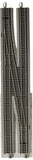 Bachmann Trains - E-Z Command Dcc Equipped #6 Single Crossover Turnout - Left - Nickel Silver E-Z Track With Grey Roadbed - Ho S