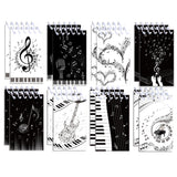 littkeef cliaet 24 Pcs Mini Music Spiral Notebook 3.9 x2.4 Inch Musical Watercolor Journal Lined Memo Pad Preppy Mini Top Spiral