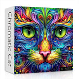 Cat Puzzles for Adults 1000 Pieces, Fantasy Animal Kitten Abstract Art Puzzle, Colorful Funny Cat Puzzle Kitty, Impossible Hard 