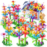 Garbo Star 148PCS Flower Garden Building Toys for 3 4 5 6 Year Old Girls, Educational Activity Preschool Birthday Gifts for 3 4 