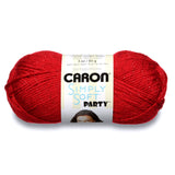 Caron Simply Soft Party Yarn, 3 oz, Medium Worsted 4 Gauge, Rich Red For Crochet, Knitting & Crafting