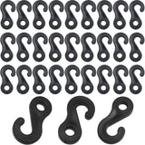 Bungee Cord Hook LUORNG 30PCS 4cm Plastic Camping Tent Hooks, Canopy Windproof Hook, Elastic Rope End Buckle, Canopy Hook