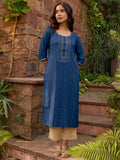 Libas Women'S Viscose Rayon Ethnic Motifs Straight Kurta (26822R Blue Blue Xl
