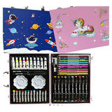 Trocshop Art Kit Space Art & Craft Set, Drawing Kit with Colour Pencils, Oil Pastels, Paint Brushes Astraunaut Theme Art kit Set