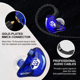 BASN in Ear Monitor Headphones for Musicians Audiophiles Drummers, Bsinger Pro Noise Isolating Earbuds with Dual Driver Dynamic