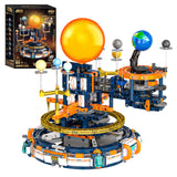 Ubrixmen Solar System Building Set Toys 876 PCS,Dual-Mode Rotating Space Building Blocks with Light,STEM Space Educational Toy, 