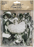 Tim Holtz IdeaOlogy Paper Dolls DieCuts 83/PkgSolos Art Craft, Red, Green