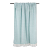 Aqua X-Diamond Geometric Throw