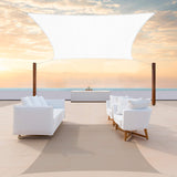 ColourTree 6 x 8 White Rectangle Sun Shade Sail for Patio