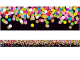 CONFETTI ON BLACK STRAIGHT BORDER