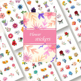 96 Pcs Flower Sticker For Journal Scrapbooking Diy Daily Planner Page Decoration Scrapbook Stickers Laptop Dairy Girls