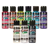 DecoArt Galaxy Glitter Rainbow Acrylic Paint Set - 9 Bottles (2 fl oz) - Bright Multicolor Glitter Paints for Crafting, Art Proj