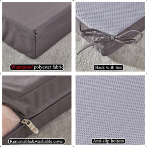 18.5 x 16 Inch Outdoor Chair Cushions for Patio Furniture, UV Resistant Non Slip Waterproof Replacement Patio Seat Cushion with