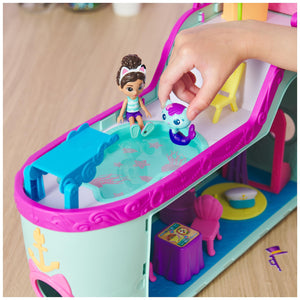 Gabby'S Dollhouse Gabby Et La Maison Magique Gabby Cruise Ship - 2 Gabby Cat Figurines 16 Accessories - Luminous Effects - Carto