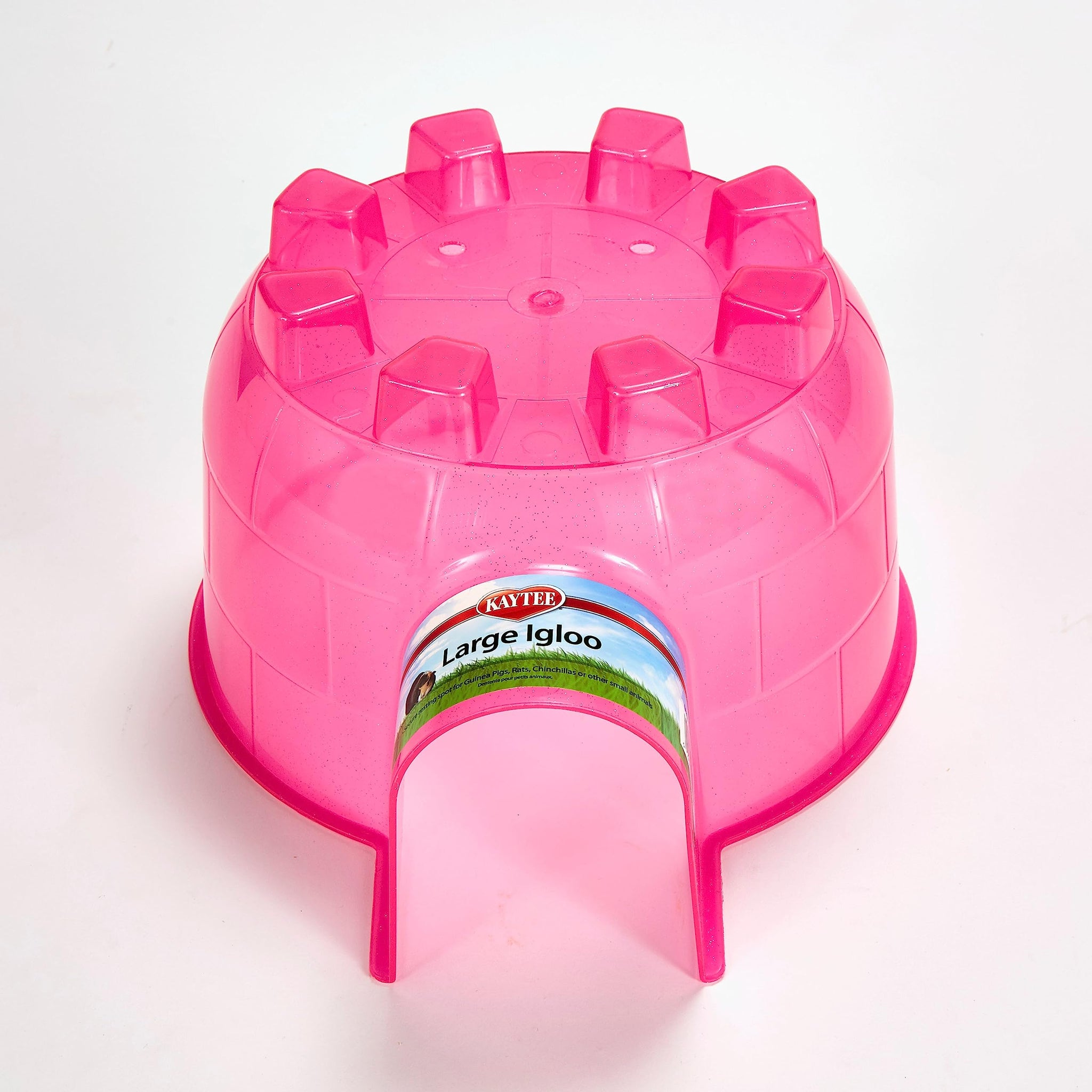 Kaytee Igloo Habitat Hideout For Pet Guinea Pigs, Ferrets, Dwarf Rabbits, Chinchillas, and Other Small Animals, Assorted colors,