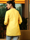 Libas Women'S Cotton Blend Straight Kurtis (58251B_Yellow Yellow 2Xl